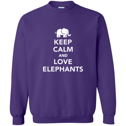 Elephant Lover T-shirt Keep Calm And Love Elephants T-shirt Purple