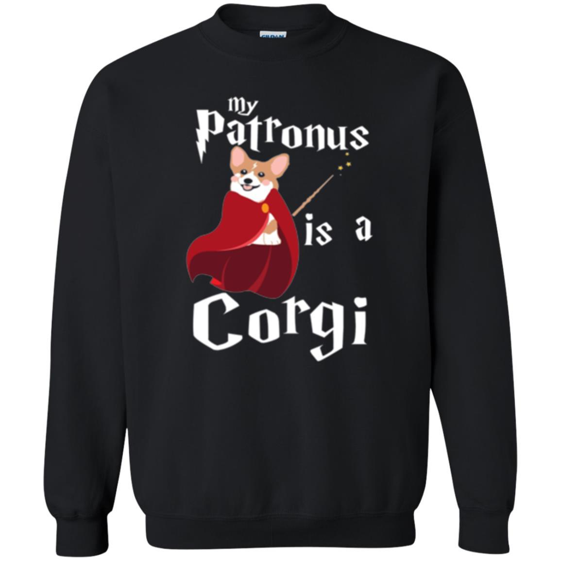 Dog Lover T-shirt My Patronus Is A Corgi T-shirt Black
