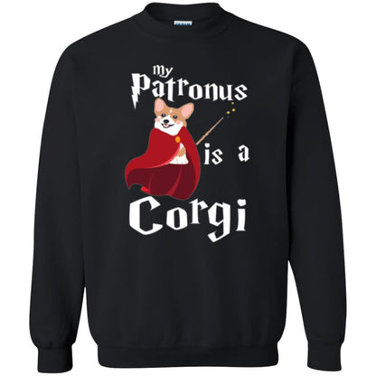 Dog Lover T-shirt My Patronus Is A Corgi T-shirt Black