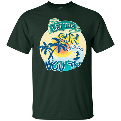 Let The Sun Leads You To Surfing Summer Holiday Shirt Forest