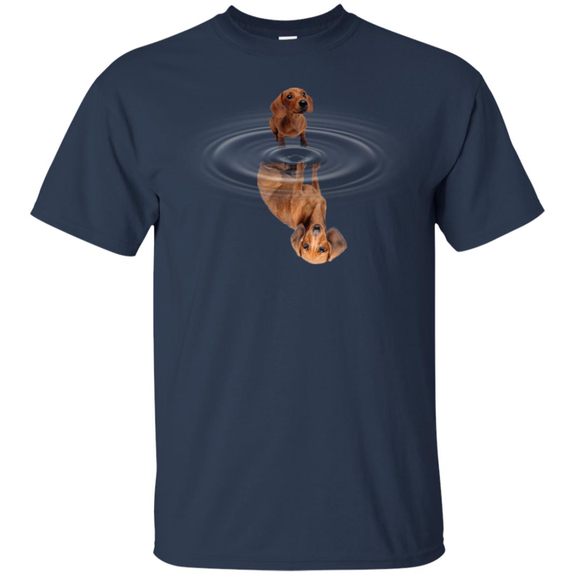 Little Dachshund And Big Shadow Shirt Navy