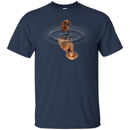 Little Dachshund And Big Shadow Shirt Navy