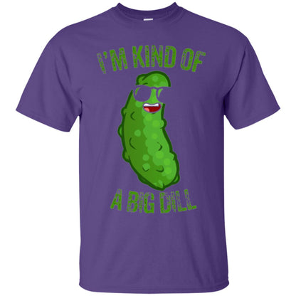 Funny Pickle T-shirt I_m Kind Of A Big Dill Purple