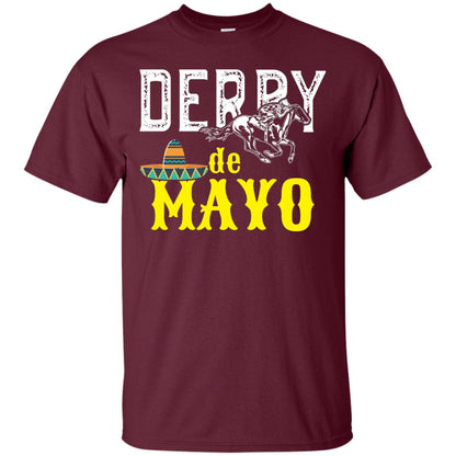 Cinco Derby De Mayo Horse Race Shirt Maroon