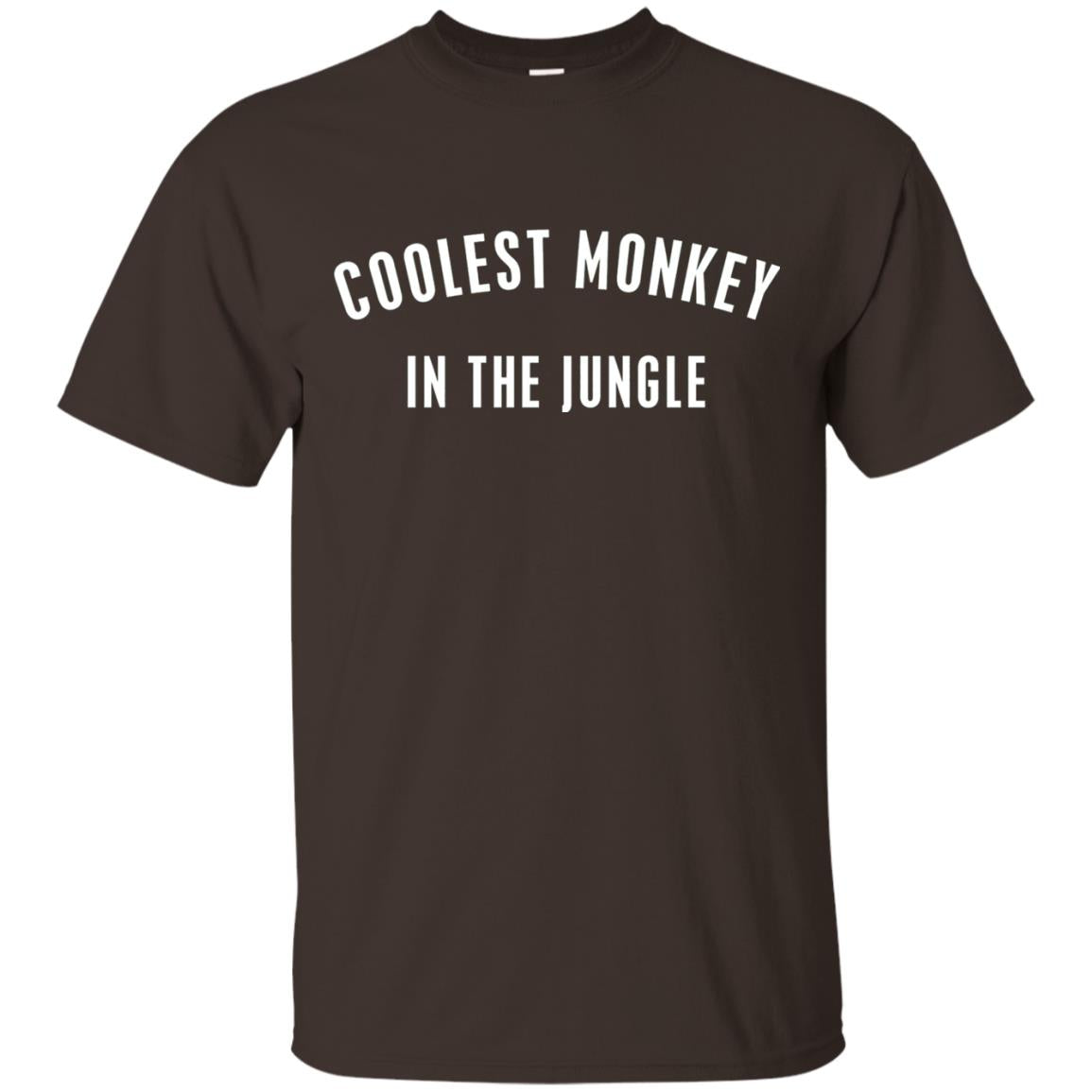 Monkey T-shirt Coolest Monkey In The Jungle Dark Chocolate