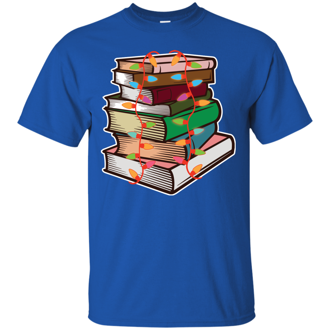 Fairy Lights Christmas Gift T-shirt Book Lover Royal