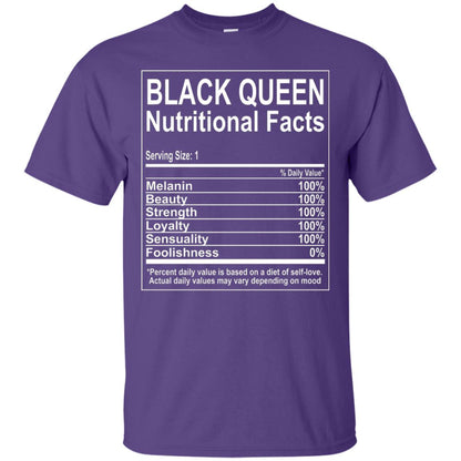 Black Queen Nutritional Facts T-shirt Self Love Purple