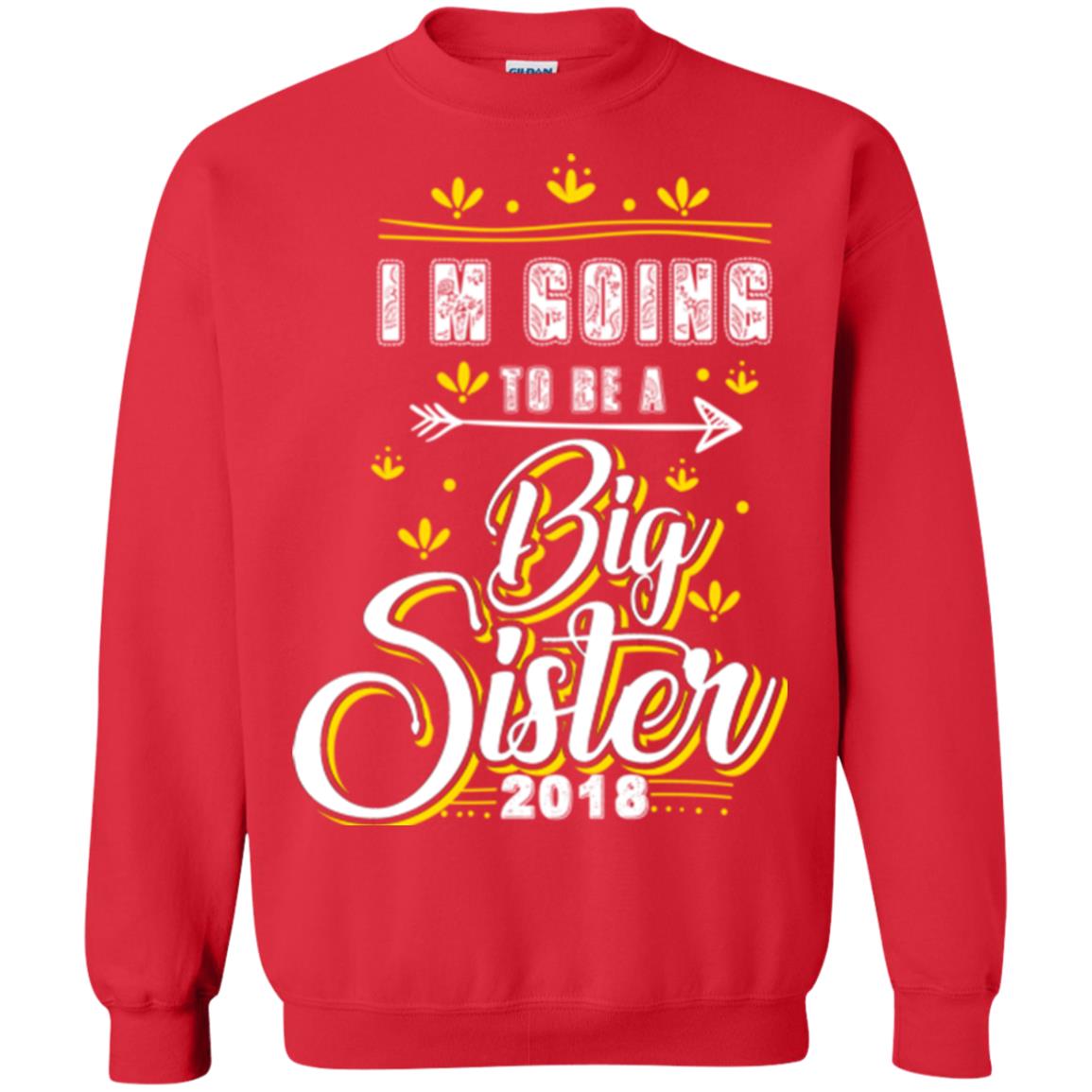 Family T-shirt I'm Going To Be A Big Sister 2018 Red