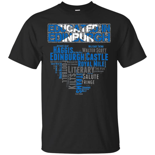 Edinburgh T-shirt Educated In Edinburgh Black
