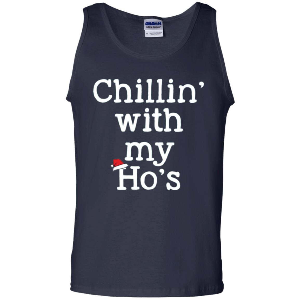 Christmas T-shirt Chillin With My Ho_s Navy