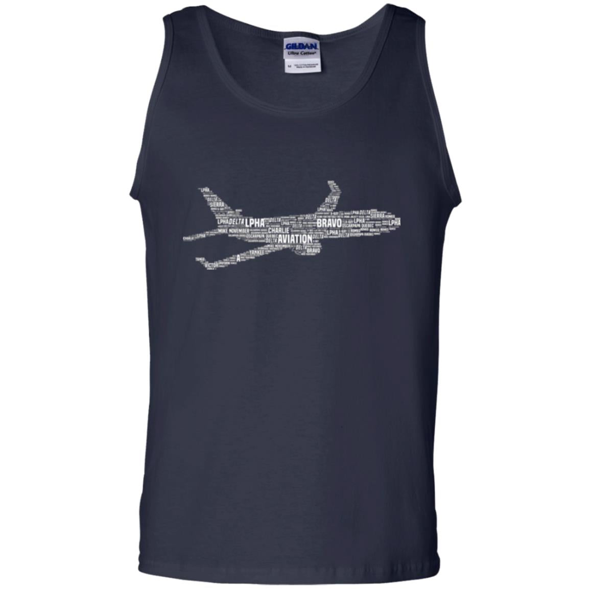 Alphabet Airplane Pilot T-shirt Navy