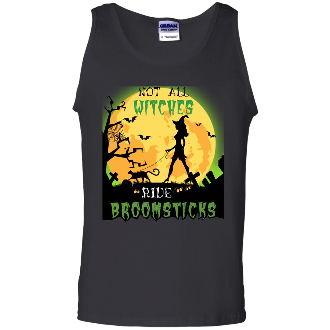 Not All Witches Ride Broomsticks Witches Walk With Cat Funny Halloween Shirt Black