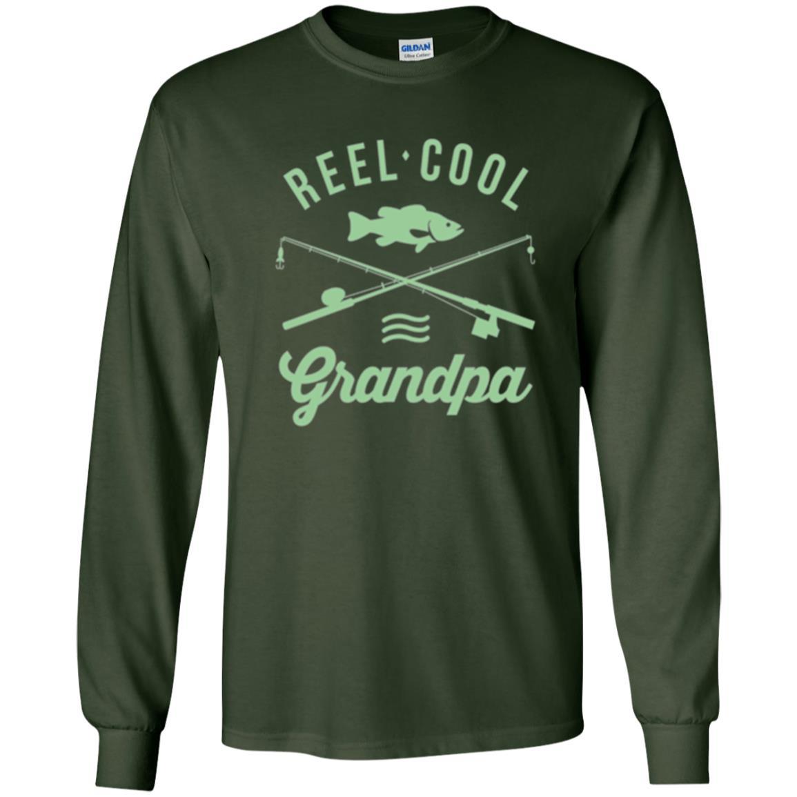 Fisherman T-shirt Retired Grandpa Reel Cool Forest Green