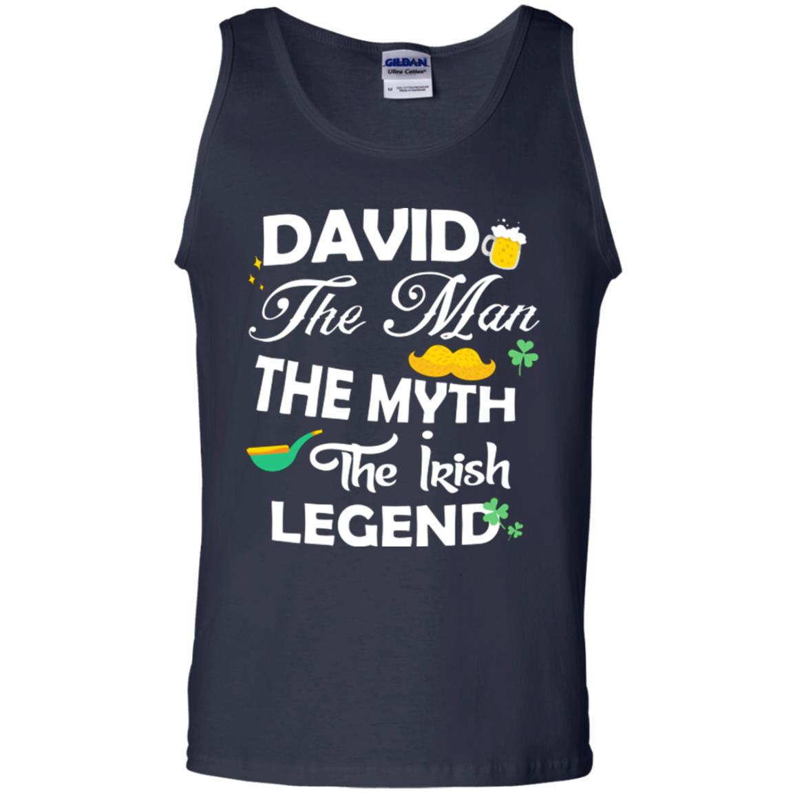 Saint David's Day T-shirt David The Man The Myth The Irish Legend Navy
