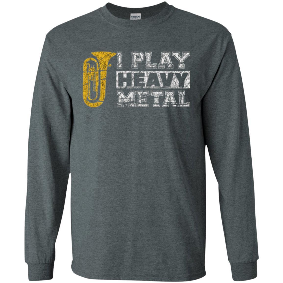 Tuba T-shirt I Play Heavy Metal Dark Heather