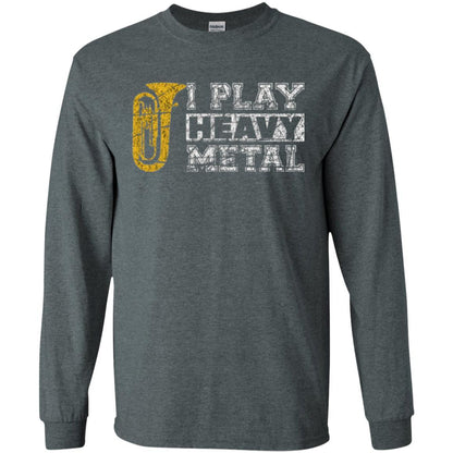 Tuba T-shirt I Play Heavy Metal Dark Heather