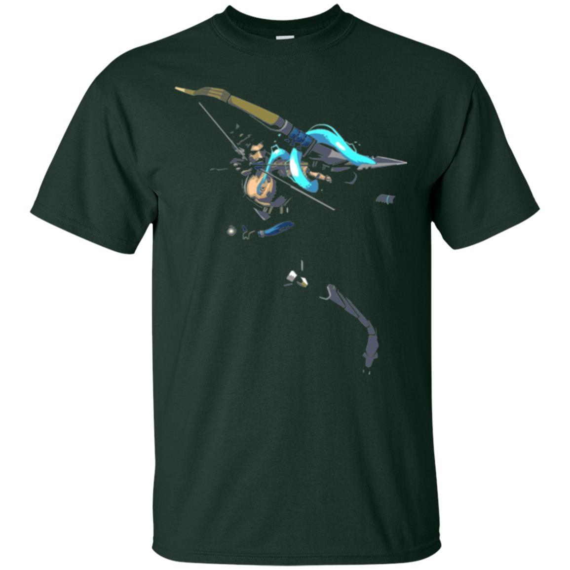 Overwatch Hanzo Dragonstrike Spray T-shirt Forest Green