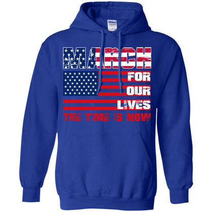 March For Our Lives The Time Is Now Gun Controls T-shirt Royal