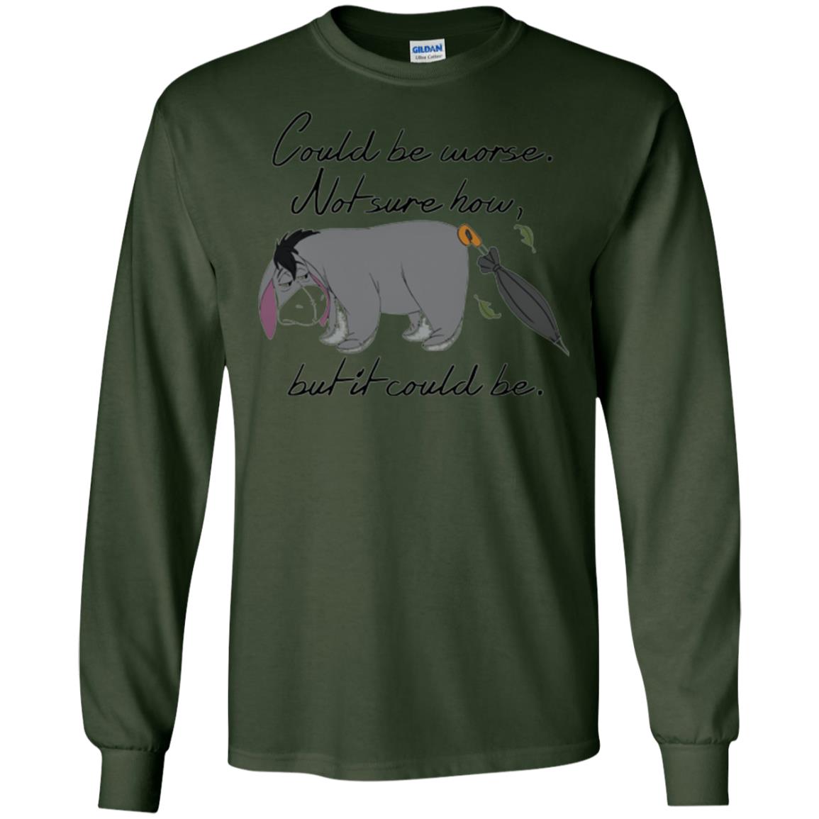 Cartoon T-shirt Could Be Worse Not Sure How But It Could Be Forest Green