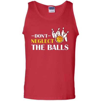 Bowling Lover T-shirt Don't Neglect The Balls Red