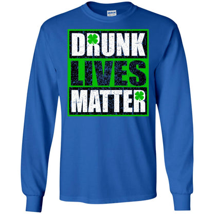 Vintage Drunk Lives Matter Saint Patrick_s Day T-shirt Royal