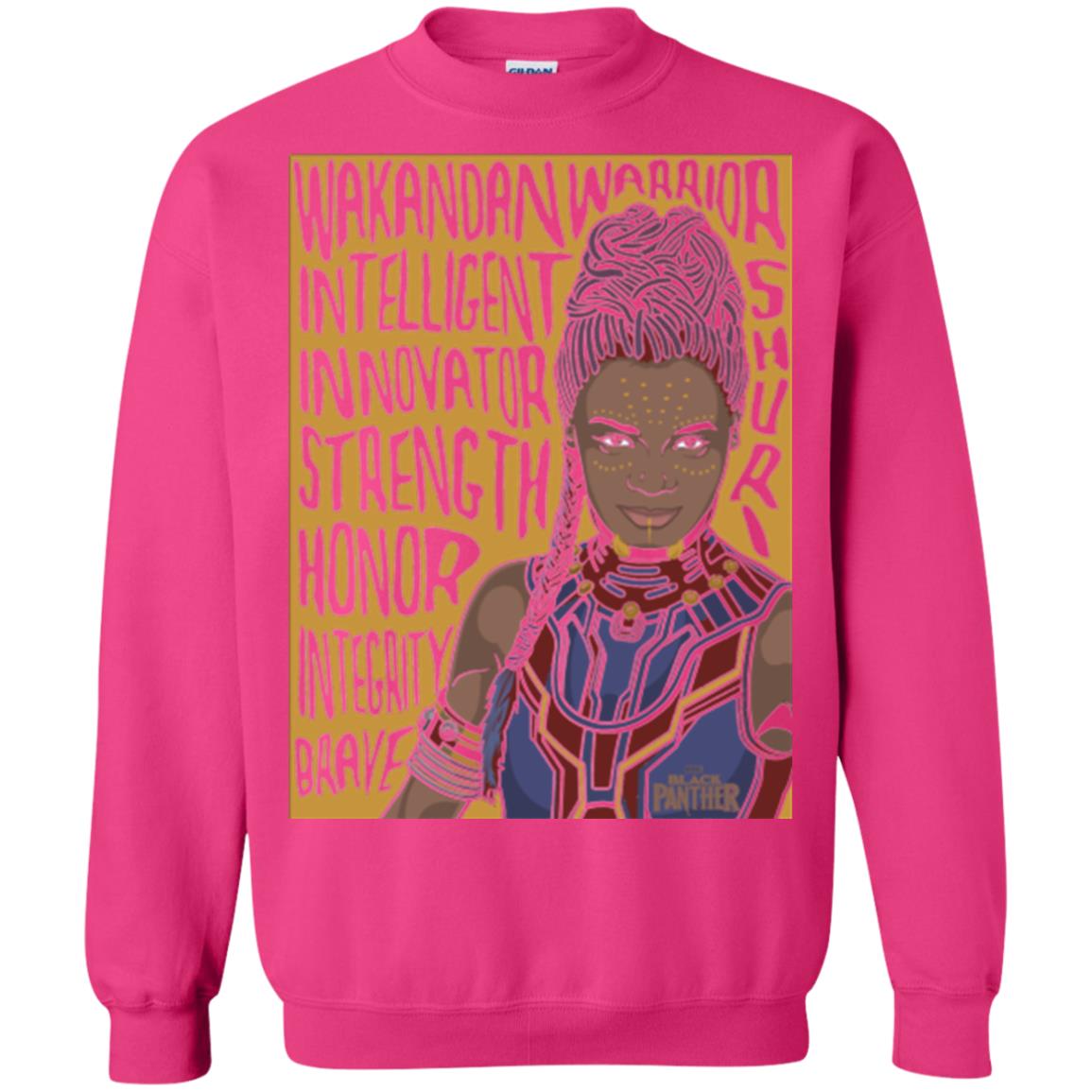 Black Panther Movie Shuri Word Art T-shirt Heliconia