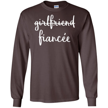 Fiance Engagement Party T-shirt Girlfriend Fiancee Dark Chocolate
