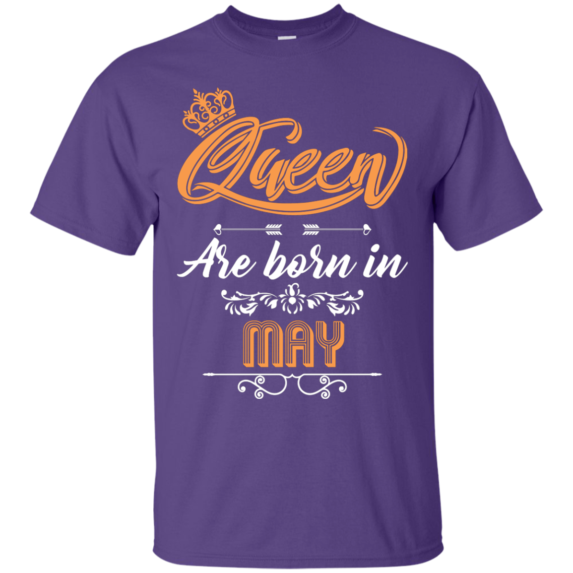 Brithday T-Shirt Queen Are Born In May Purple