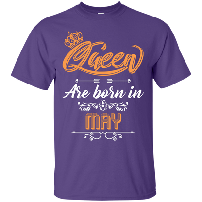 Brithday T-Shirt Queen Are Born In May Purple