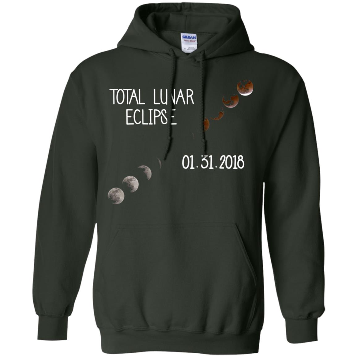Total Lunar Eclipse 01-31-2018 Celebration Shirt Forest Green