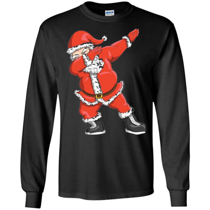 Funny Christmas T-shirt Dabbing Santa Claus Black