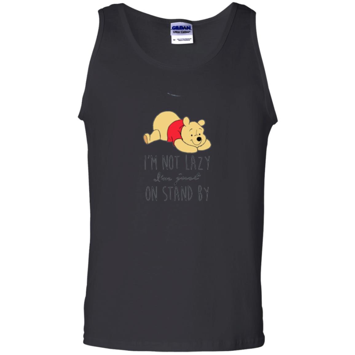 Bear Lover T-Shirt I'm Not Lazy I'm Just On Stand By Black Small