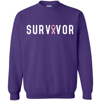 Breast Cancer Survivor We Did It T-shirt Pink Ribbon Purple