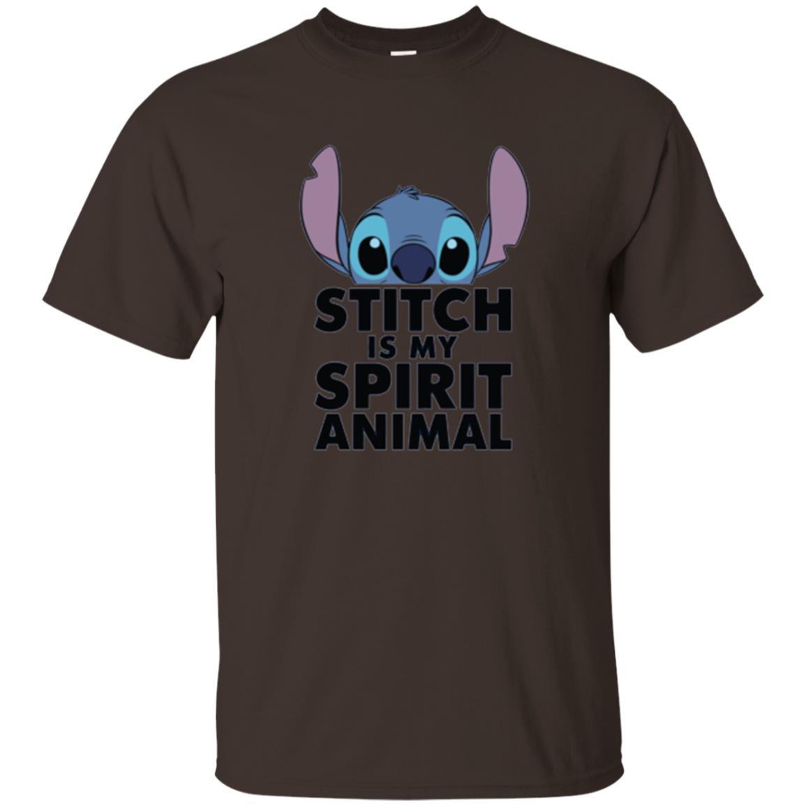 Disney Stitch Is My Spirit Animal T-shirt Dark Chocolate