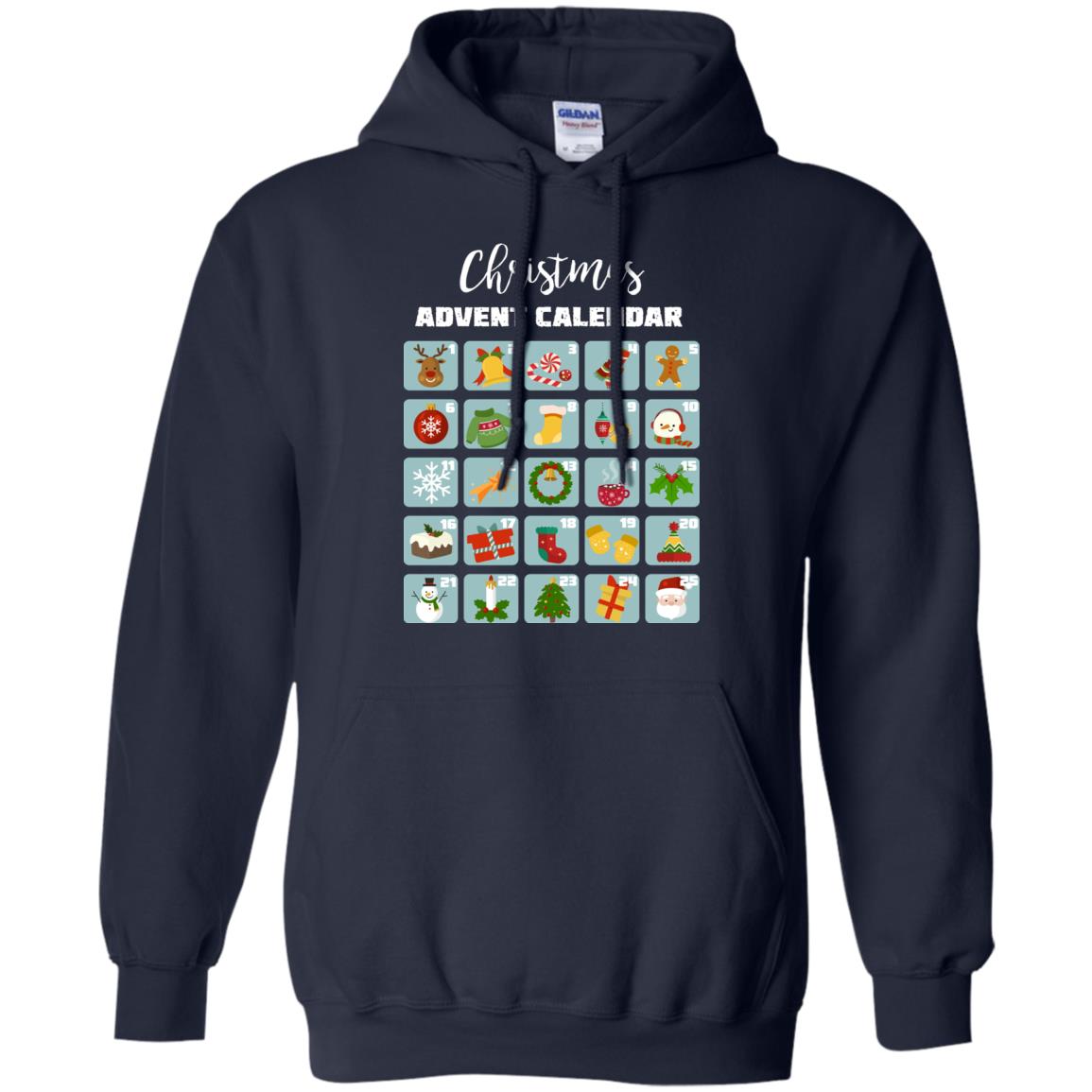 Christmas Calendar December 2018 Gift Shirt Navy