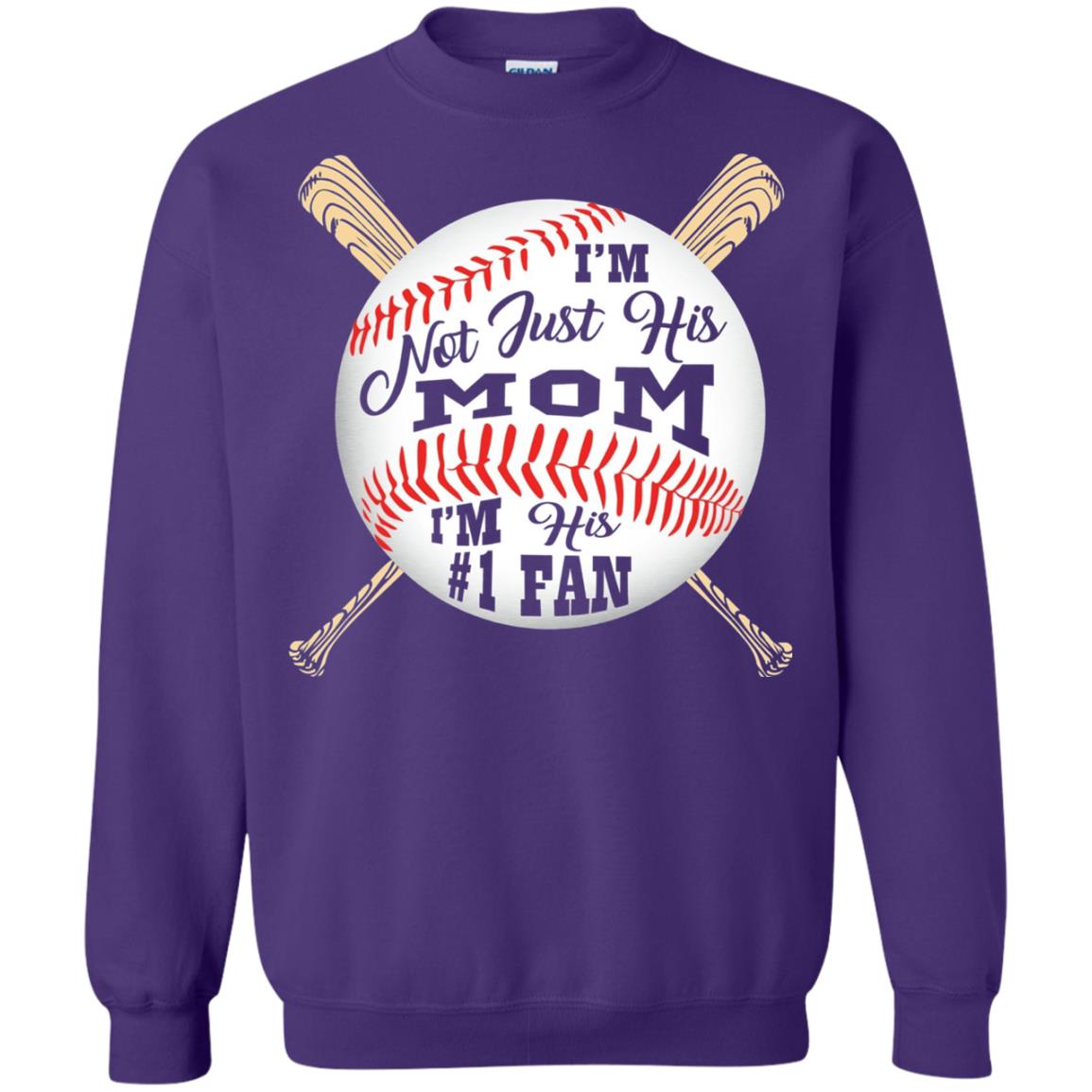 Baseball Mom Shirt Im Not Just His Mom Fan Purple