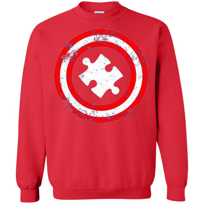 Captain Autism Superhero T-shirt Autism Awareness Red