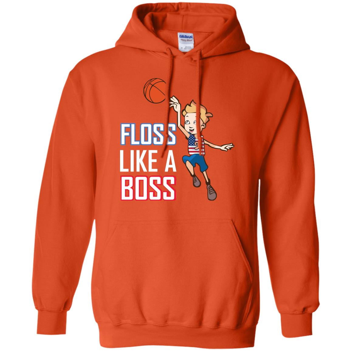 Floss Like A Boss Shirt For Basketball Players Orange