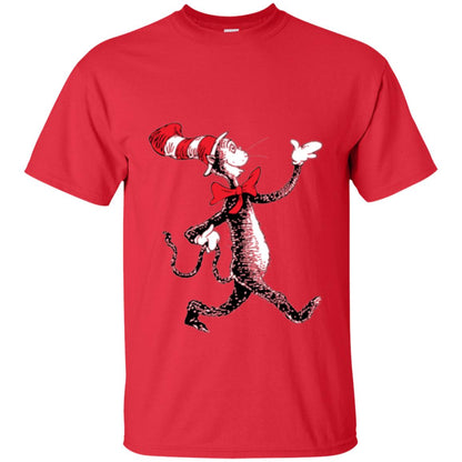 Dr. Seuss Strolling Cat Autism Awareness T-shirt Red