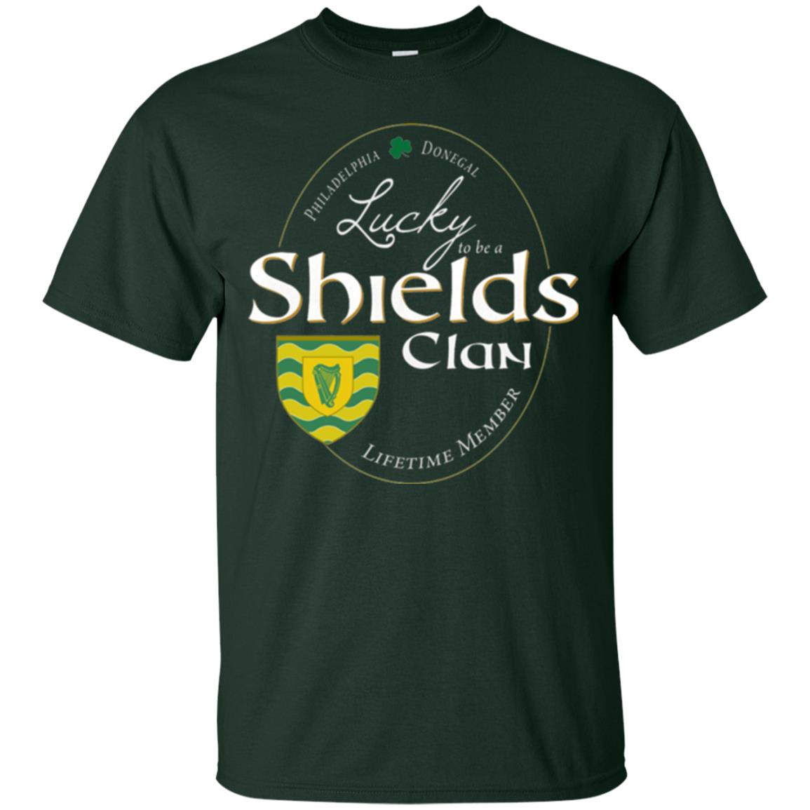 St Patricks Day T-shirt Shields Clan Lucky Lifetime Member T-shirt Forest Green