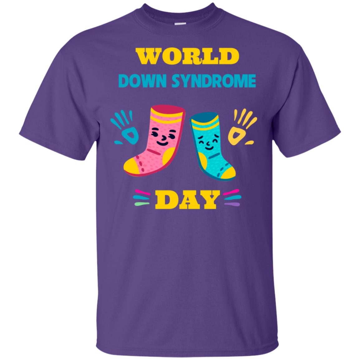 World Down Syndrome Day Hands And Stocks Shirt Purple