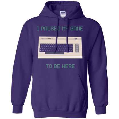 Retro Gamer T-shirt I Paused My Game To Be Here Purple