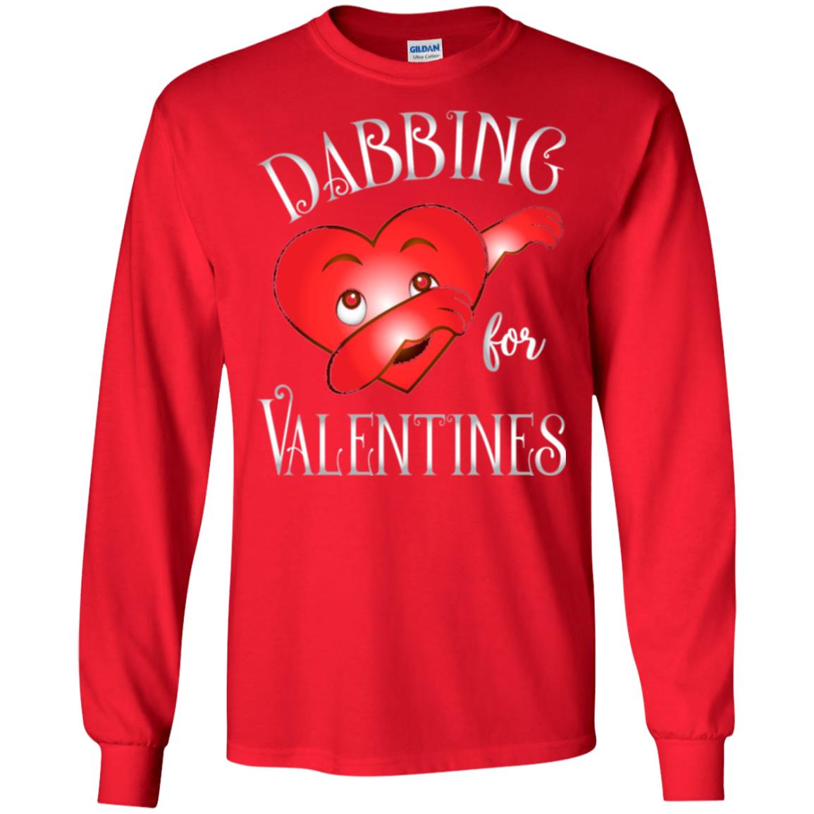 Valentines Day T-shirt Dabbing Heart T-shirt Red