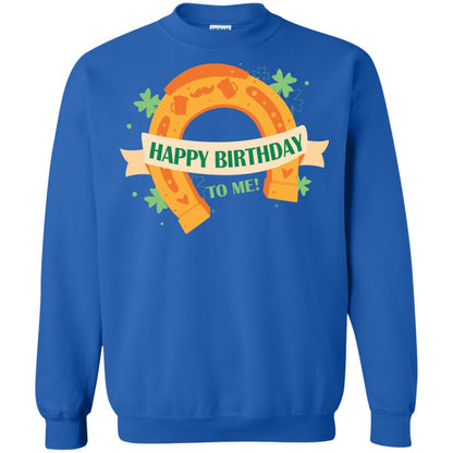 Happy Birthday To Me Shamrocks Saint Patrick's Day T-shirt Royal