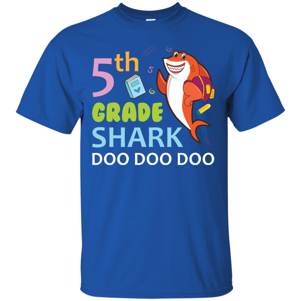 5th Grade Shark Doo Doo Doo Back To School T-shirt Royal