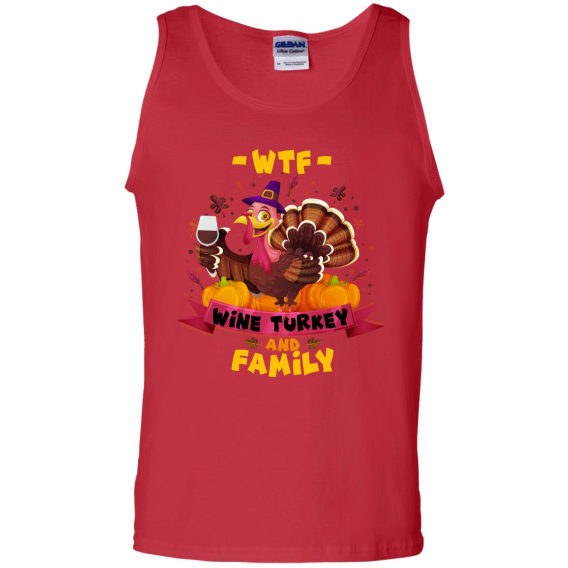Turkey Wine Family Thanksgiving Drinking Gift Shirt For Family Red