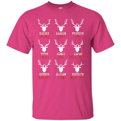 Christmas T-shirt Hunters All Of Santa's Reindeer Heliconia