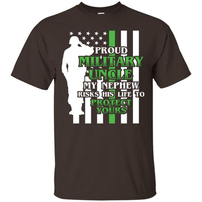 Uncle T-shirt My Nephew Ricks His Life To Dark Chocolate