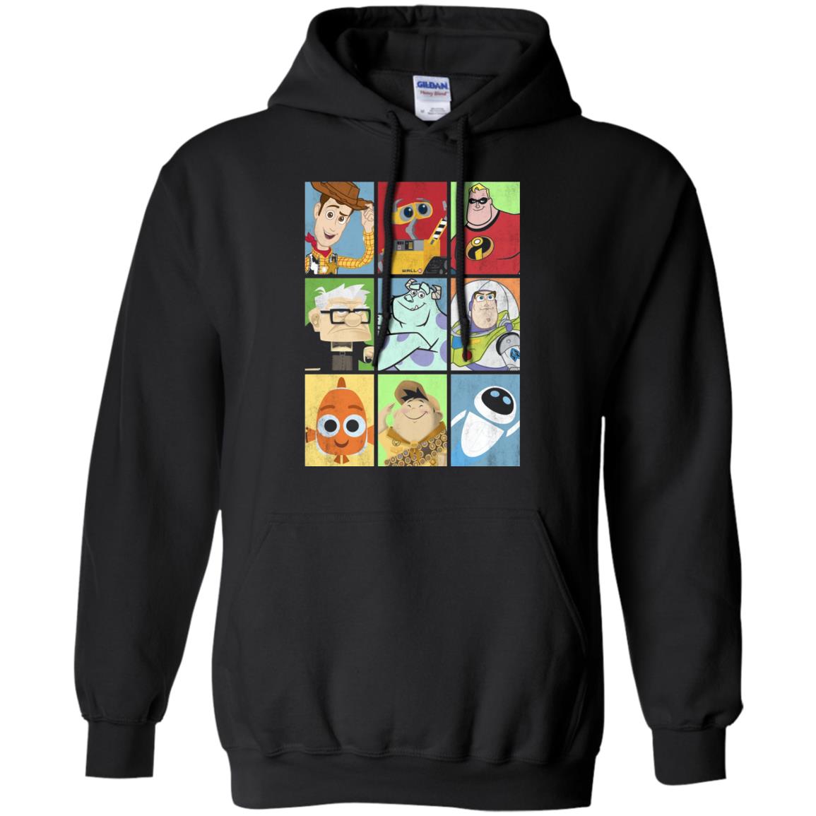Epic Boxed Up Line Up Character Graphic T-shirt Black