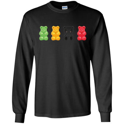 Bear Lover T-shirt Cute Panda Candy Bear Black